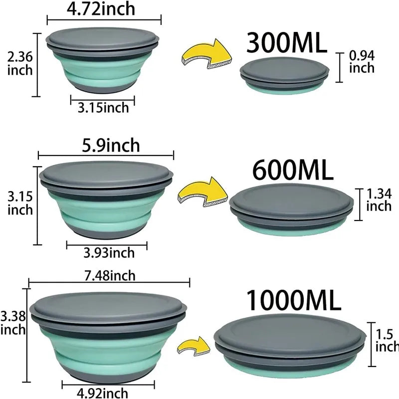 Set de 3 Bowls para Camping o Exteriores