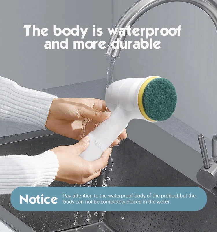 Limpiador de cepillo eléctrico multifuncional 3 en 1, cepillo de limpieza giratorio para fregadero de baño, cocina, ventana, Coche