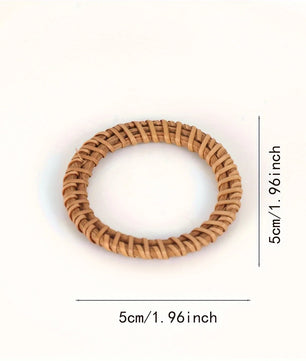 Anillo de servilleta transfronterizo, nueva hebilla de servilleta tejida de madera, anillo de servilleta de ratán creativo, mesa de restaurante de Hotel Amazon