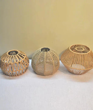 Pantalla de lámpara colgante Canyon Weave Paper Rattan-Style · Vintage rústica