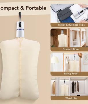 WarmShell Secador de ropa portátil · Manos libres con enchufe chileno