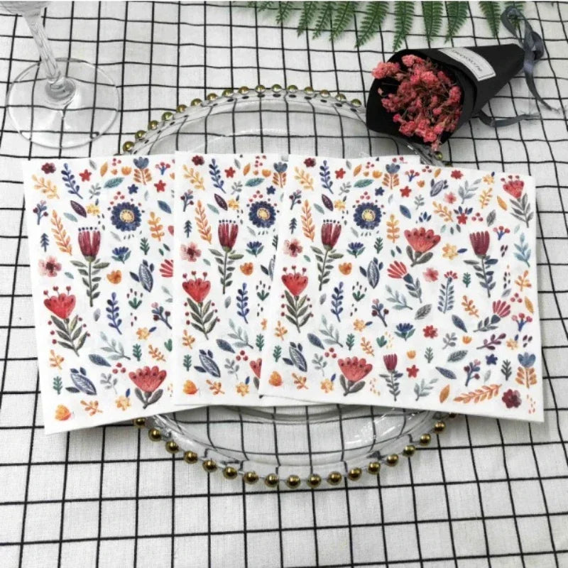 Servilletas Bloom & Brunch · 16,5 x 16,5 cm en papel premium
