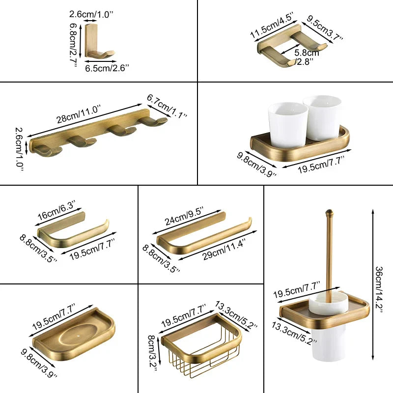 Set de baño Golden Heritage · Dorado Envejecido