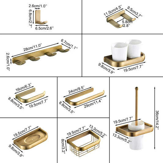 Set de accesorios de baño Golden Heritage · Dorado Envejecido
