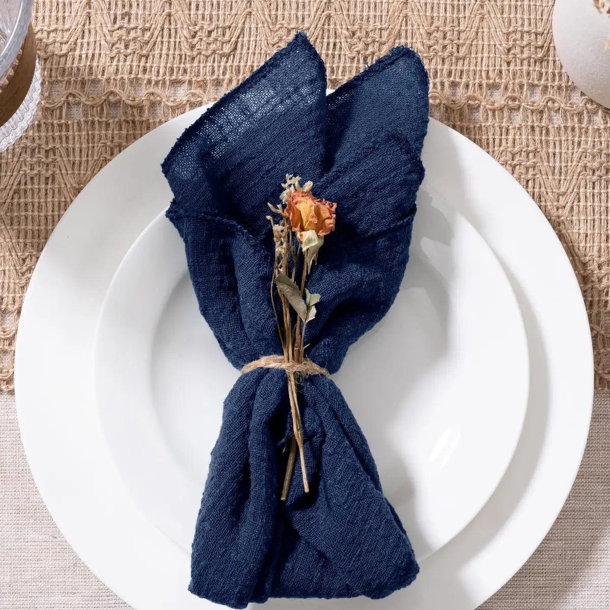 SoftHue Servilletas de algodón 32×32 cm · Set de 6 piezas reutilizables