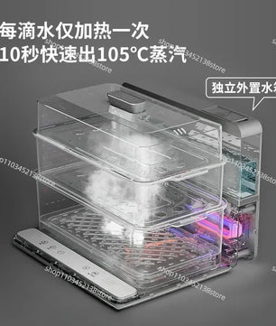 VaporFold Vaporizador eléctrico plegable · Buffet de triple bandeja