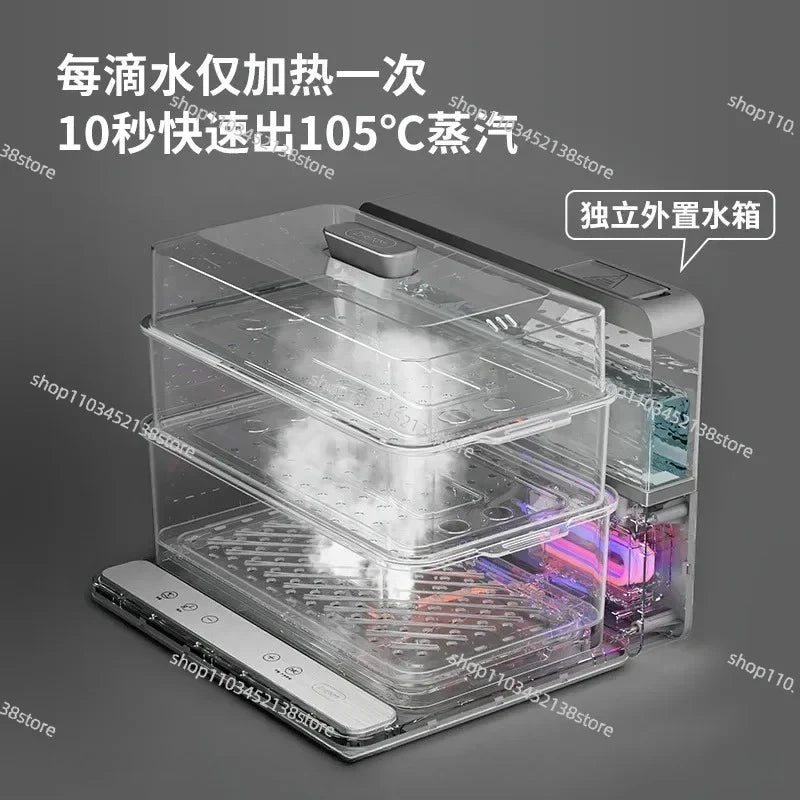 VaporFold Vaporizador eléctrico plegable · Buffet de triple bandeja