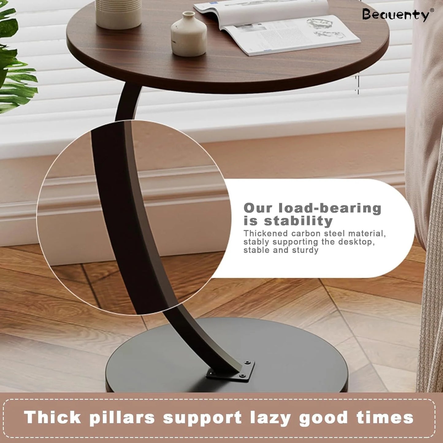 Mesa De Centro Lateral Living Vanguardia Madera Nactural