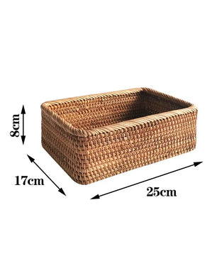 Canasto tejido rectangular Harbor Weave · Organizador multiuso